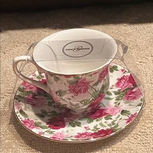 NWOT Gracie China Teacup and Saucer